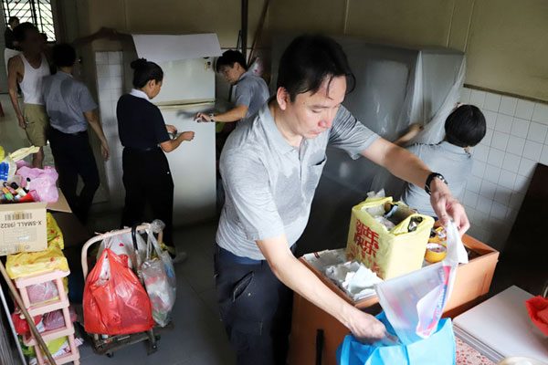 Helping an Elderly Couple with Home Clean-Up on a Public Holiday